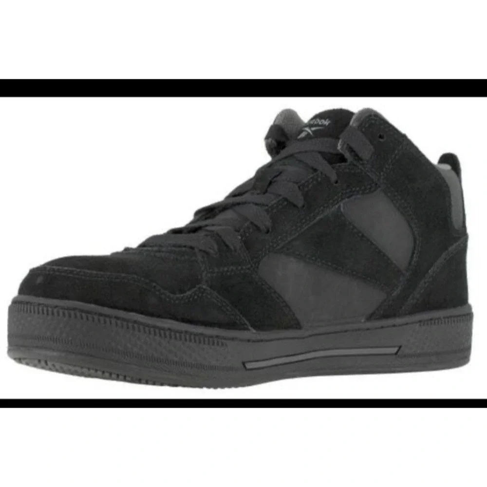 Reebok RB1735 Dayod Safety Toe Skateboard Work High-Top‎ Shoe Black Men's 11.5W